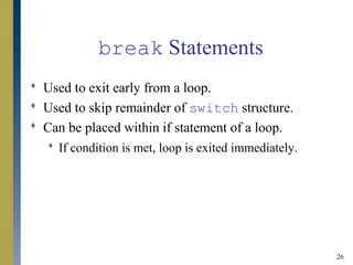 Control structures ii | PPT