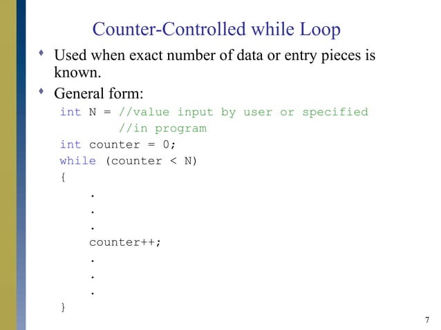 Control structures ii | PPT