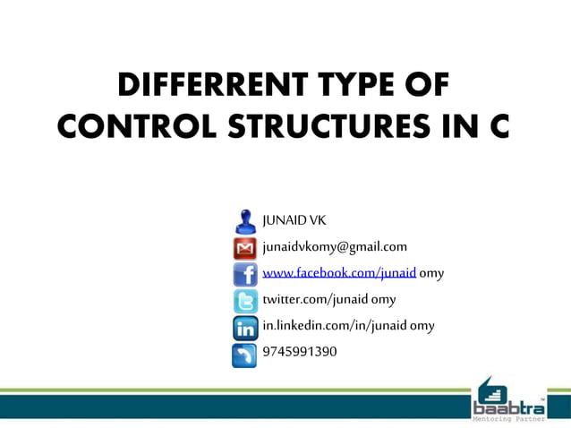 Control structures in c | PPTX