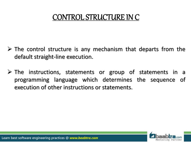 Control structures in c | PPTX