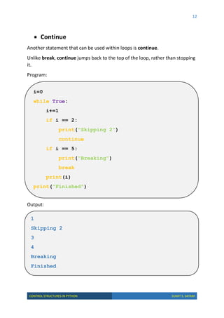 Control Structures in Python | PDF
