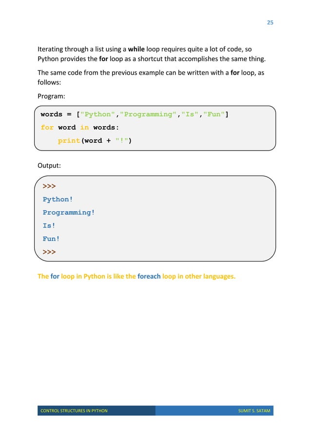 Control Structures in Python