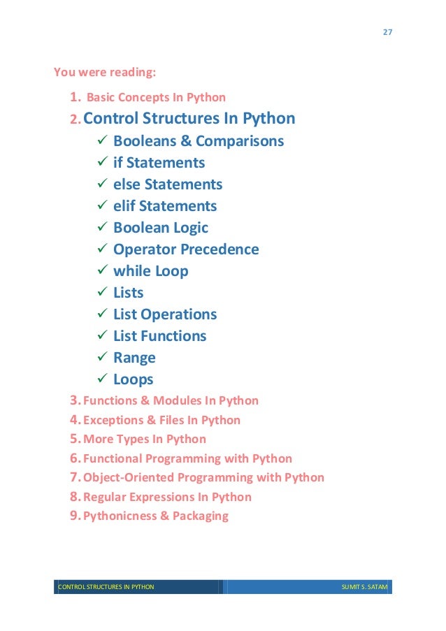Control Structures in Python