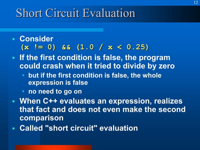 Control structures in C++ Programming Language | PPT
