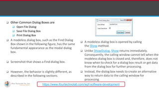 Controls Use in Windows Presentation Foundation (WPF) | PPTX