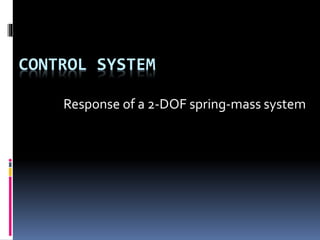 CONTROL SYSTEM
Response of a 2-DOF spring-mass system
 