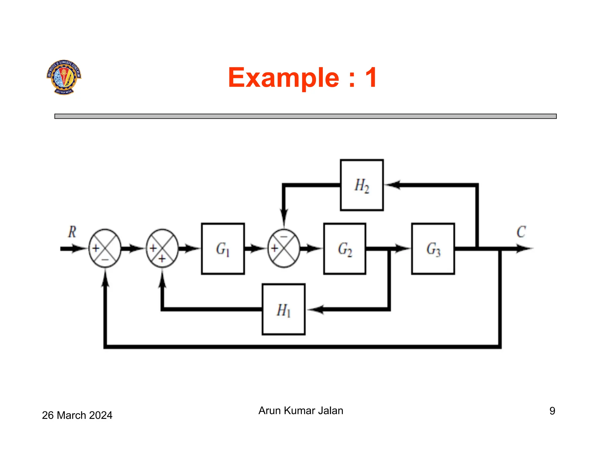 26 March 2024 Arun Kumar Jalan
Example : 1
9
 