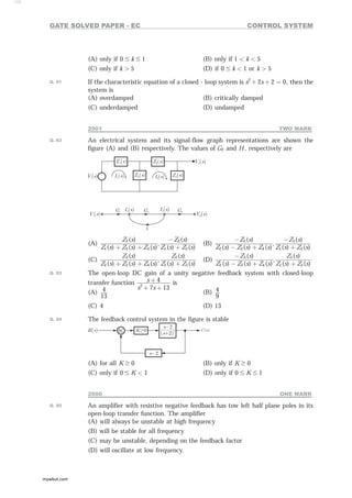 Control System for electronics and communication engineering | PDF