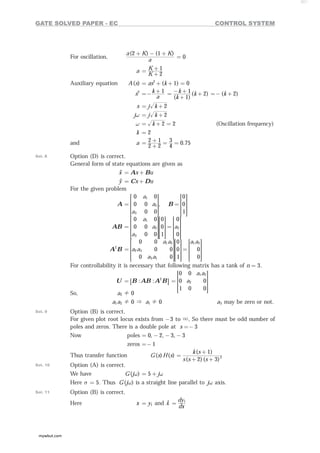 Control System for electronics and communication engineering | PDF