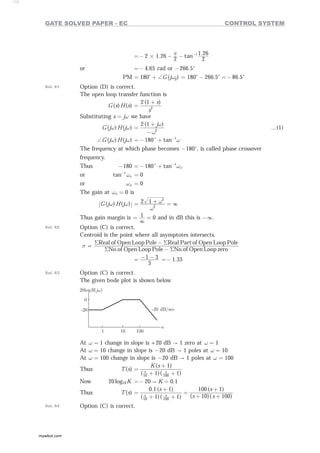 Control System for electronics and communication engineering | PDF