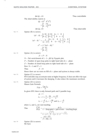 Control System for electronics and communication engineering | PDF