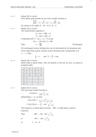 Control System for electronics and communication engineering | PDF