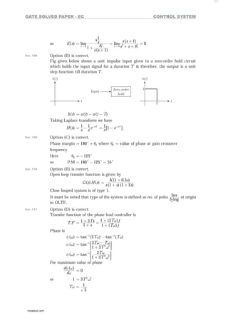 Control System for electronics and communication engineering | PDF