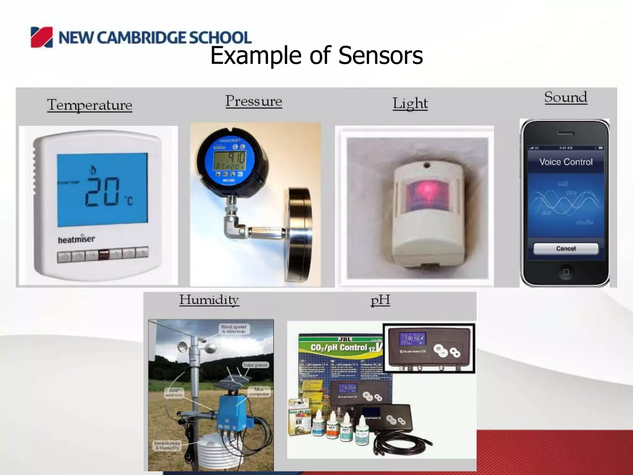 Example of Sensors
 