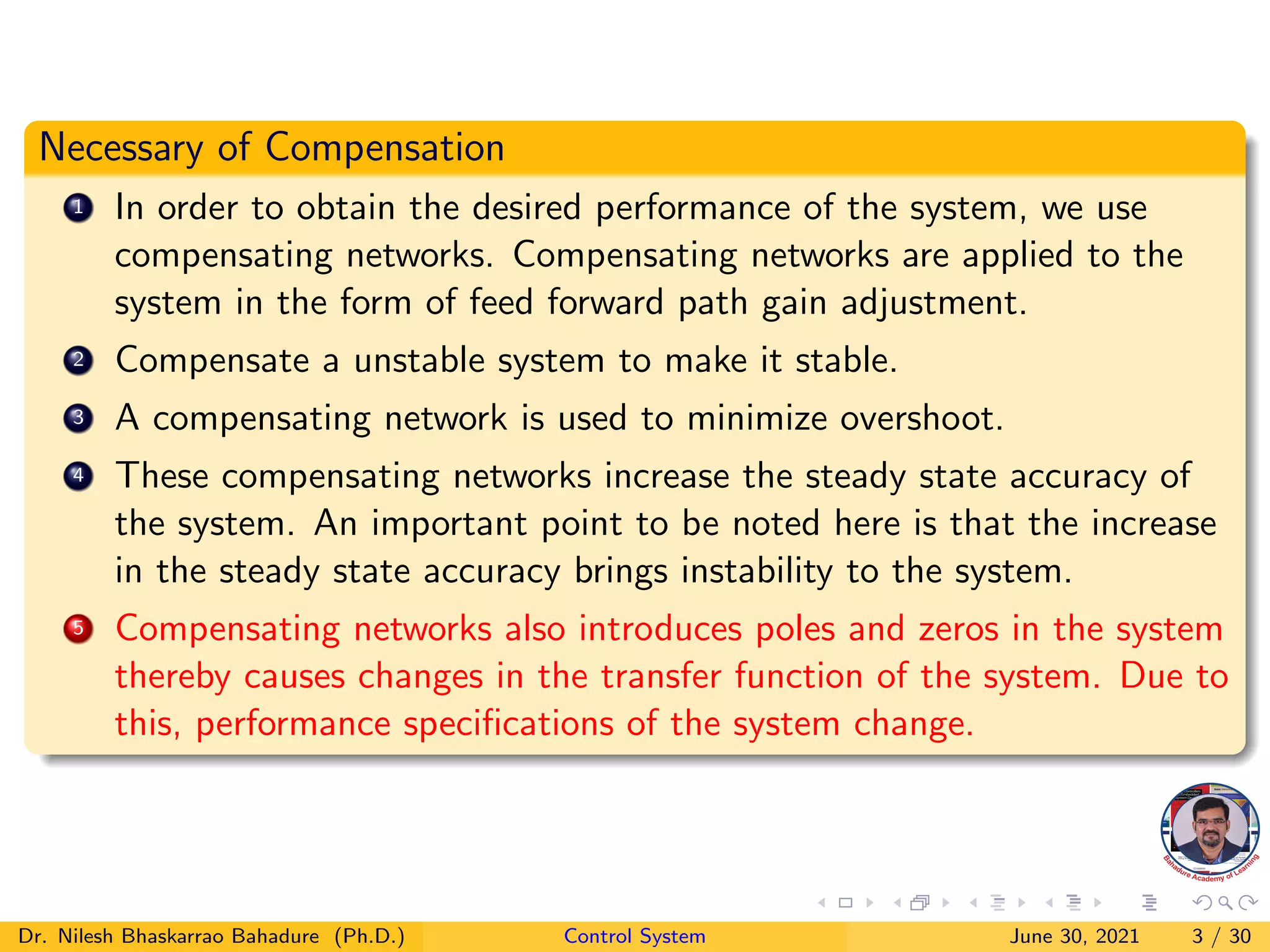 Control system compensator lag lead | PDF
