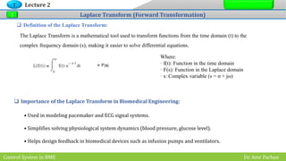 Fundamentals of Control Systems in Biomedical Engineering: Modeling ...