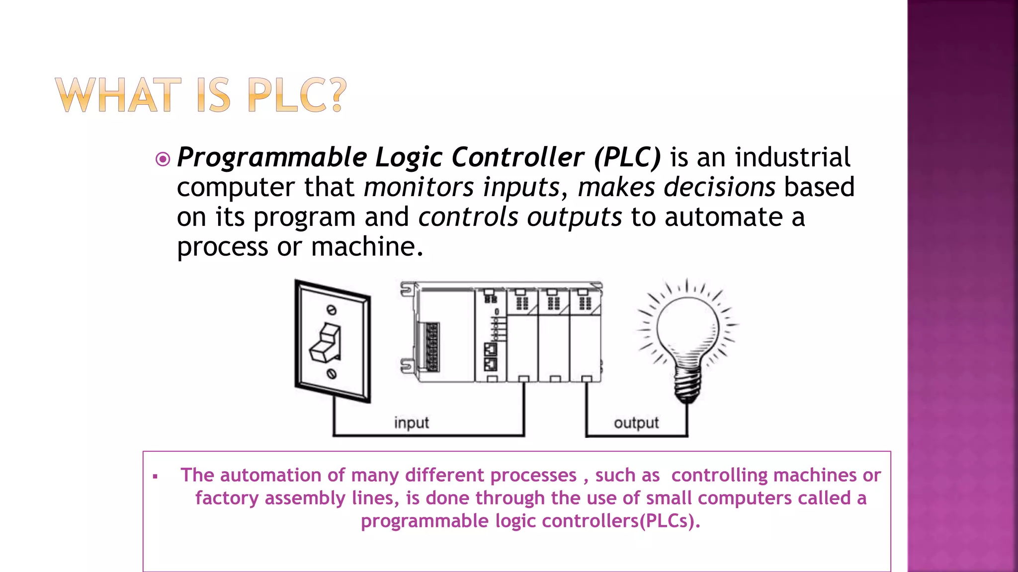 PLC(Programmable Logic Controller)-Control system Engineering. | PPTX