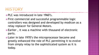 PLC(Programmable Logic Controller)-Control system Engineering. | PPTX