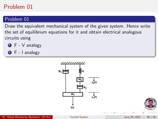 Control system mathematical modelling of a system | PDF