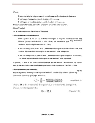 Control system notes chapter 1 | PDF | Free Download