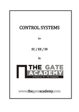 Electronics and Communication Engineering : Control systems, THE GATE ...