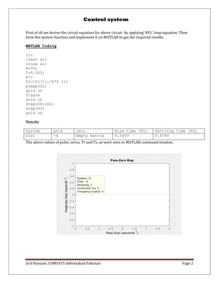 Control systems lab task | PDF | Physics | Science
