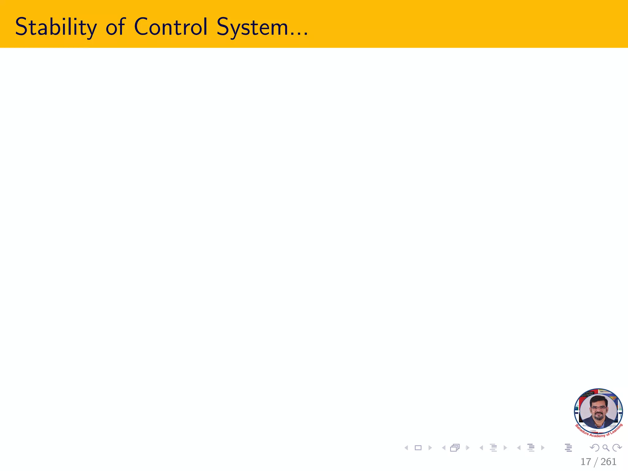 Stability of Control System...
17 / 261
 