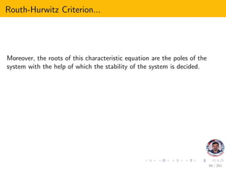 Control system stability routh hurwitz criterion | PDF