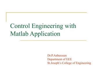 Control system with matlab Time response analysis, Frequency response ...