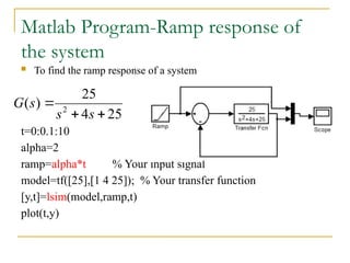 Control system with matlab Time response analysis, Frequency response ...