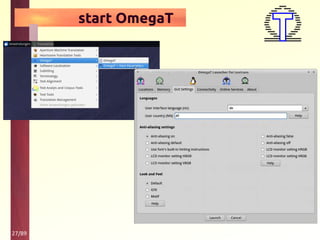 27/89
start OmegaT
 