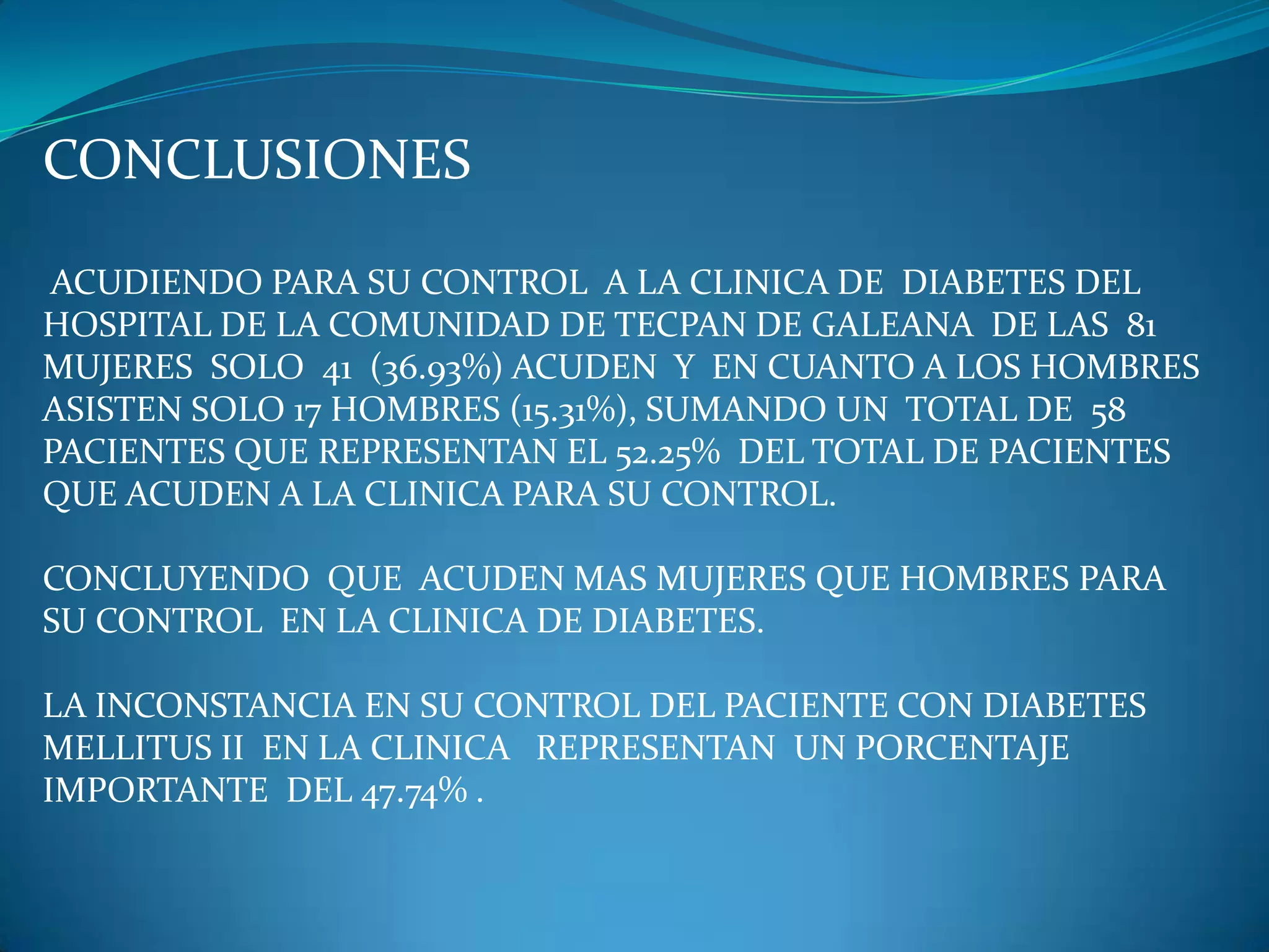 SUGERENCIAS:CONTAR   CON   UNA   ENFERMERA  DE CAMPO PARA  REALIZAR  LAS   VISITAS  DOMICILIARIAS  DE  LOS PACIENTES QUE DEJAN DE  ASISTIR A SU CONTROL.REALIZAR NUEVAMENTE REUNIONES CON LA PSICOLOGA DEL  HOSPITAL PARA MEJORAR  LA AUTOESTIMA  Y  SENTIDO DE VIDAEN LOS PACIENTES.IN VOLUCRAR A  LOS  FAMILIARES  DE  LOS PACIENTES.REALIZAR   VISITAS    DOMICILIARIAS    PARA  VERIFICAR    SU ADAPTACION AL CAMBIO DEL ESTILO DE VIDA.