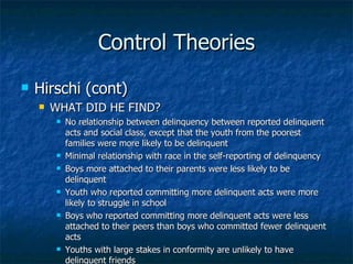 Control theories meaning of crime | PPT