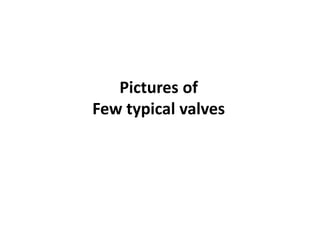 Pictures of
Few typical valves
 