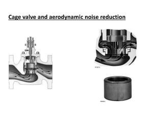 Cage valve and aerodynamic noise reduction
 