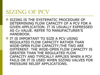 Pcv Flow Rates Control valves | PPT