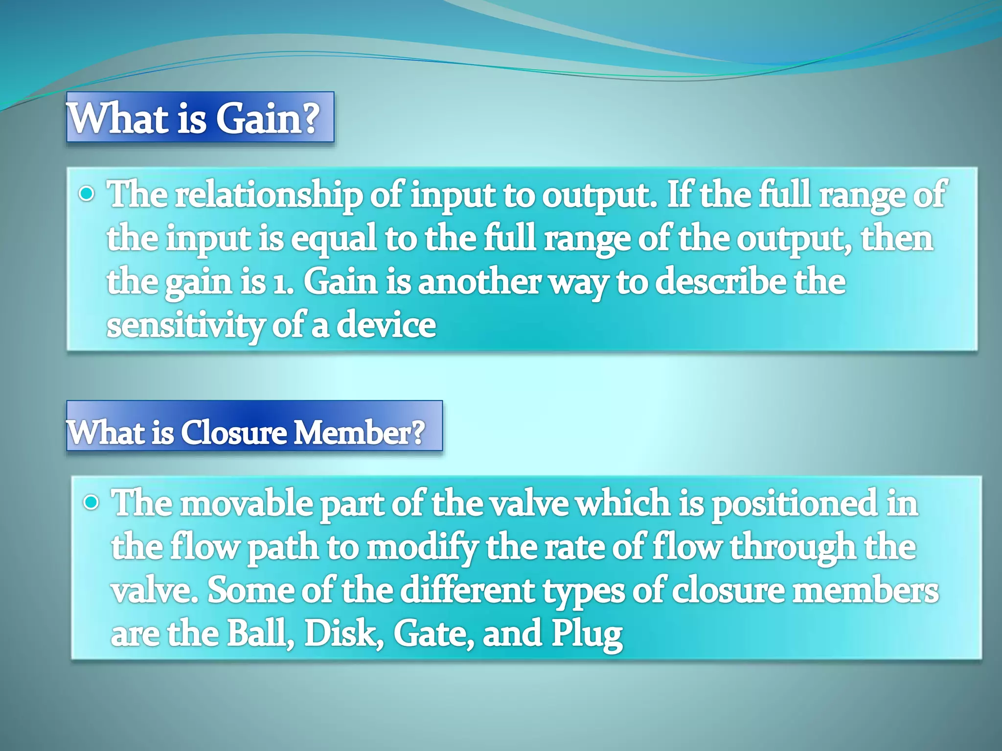 Control valve terms , Control Valve , Terms used in Control Valve