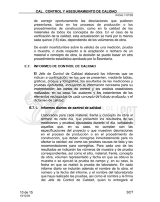 Control y aseguramiento de calidad | PDF