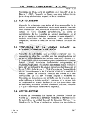 Control y aseguramiento de calidad | PDF