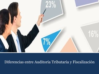 AUDITORIA
         TRIBUTARIA




Diferencias entre Auditoría Tributaria y Fiscalización
 