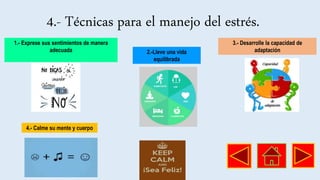 Control y manejo del estrés laboral power point | PPTX