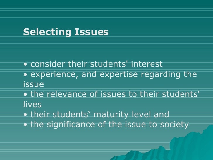 Controversial Issues In The Social Studies Classroom
