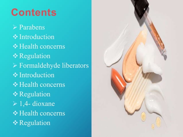 Controversial ingredients of cosmetics  PPT