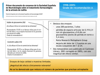 1998-2005:  Grado de recomendación A Ensayos de baja calidad o muestras limitadas.  ¿Magnitud del efecto clínicamente rele...