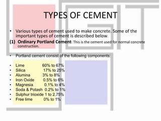 Contruction material cement | PPTX