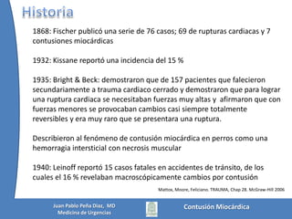 Contusión MiocárdicaJuan Pablo Peña Diaz,  MDMedicina de Urgencias