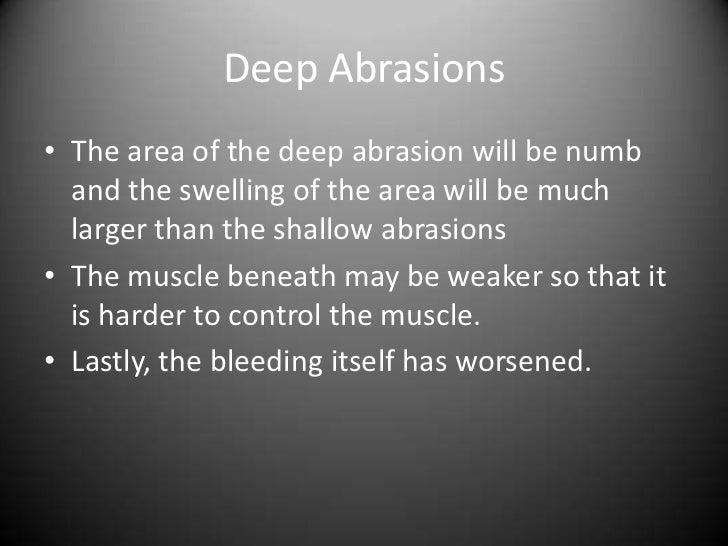 Contusions & abrasions