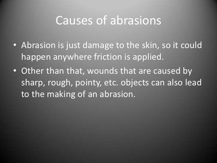 Contusions & abrasions