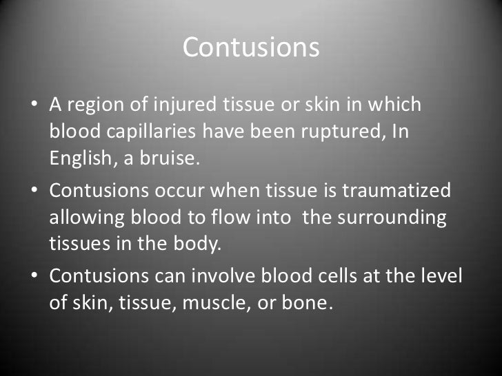 Contusions & abrasions