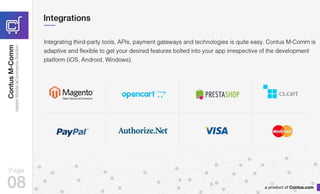 Contus M Comm - The Custom Mobile Commerce Solution & App Development